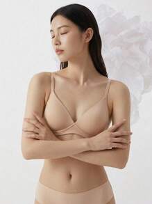 Mystèrelle 女款聚攏胸罩－全天提拉支撐 無縫貼合 - 米色 - 查看 4