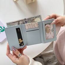 波點 Ita 包款愛心韓系三折女款錢包，適合追星女孩與學生 - 彩色 - 查看 8