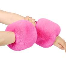 Women's Fashion Winter Warm Faux Fur Elastic Wrist Sleeves | Women's Solid Color Plush Arm Warmers, Suitable For Winter Clothing, Dresses And Daily Wear - Multicolor - View 12