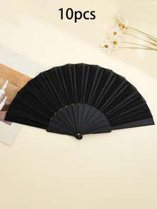 Portable Plastic Handheld Folding Fan, Suitable For Weddings, Parties, Wall Decor, Home Decor, Performance Props. DIY Fan. Party, Gift. - Multicolor - View 31