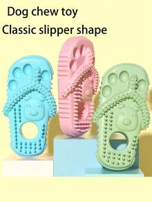 1pc Wavy Textured Slipper Dog Chew Toy, Soft & Durable, Relieves Teething Discomfort, Cleans Teeth, Interactive Boredom Relief Toy For Small & Medium Dogs, Home & Yard Use, Spring/Summer Travel Essential, Pet Birthday Gift - Multicolor - View 7