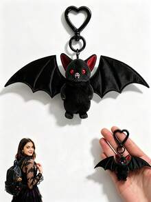 Black Bat Keychain, Two-In-One Deformable Cute Bat Accessory, Gothic-Style Bat Keychain, Halloween Gift, Bag, Backpack - A Thoughtful Gift For Bat Lovers - Multicolor - View 3