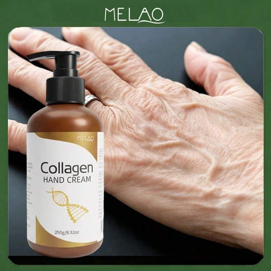 MELAO 胶原蛋白护手霜,深层滋润,防止干燥,适合干燥粗糙的双手,富含胶原蛋白和滋养油,持久保湿。 - 金色 - 查看 1