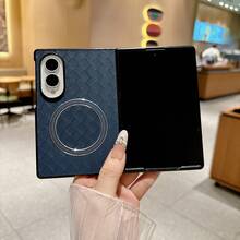 Magnetic Foldable Screen Protector Minimalist Phone Case Compatible With Samsung FOLD8 8U - Blue + Standard Front Cover - View 2