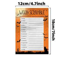 30Pcs-5pcs Halloween Word Search Game Card Set Halloween Party Game 30 Players Home Classroom Activities Fall Carnival Party Supplies - View 3