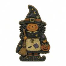 2D Flat, 1pc Putuo Decor 1pc Modern Wooden "Trick Or Treat" Sign - Artificial Wood Desktop Decoration, Suitable For Home, Halloween Party, Desktop Decor, With "TRICK OR TREAT" Banner, Great Gift, Year-Round Use Wooden Material, 2D Flat No Electricity Required - A - View 10