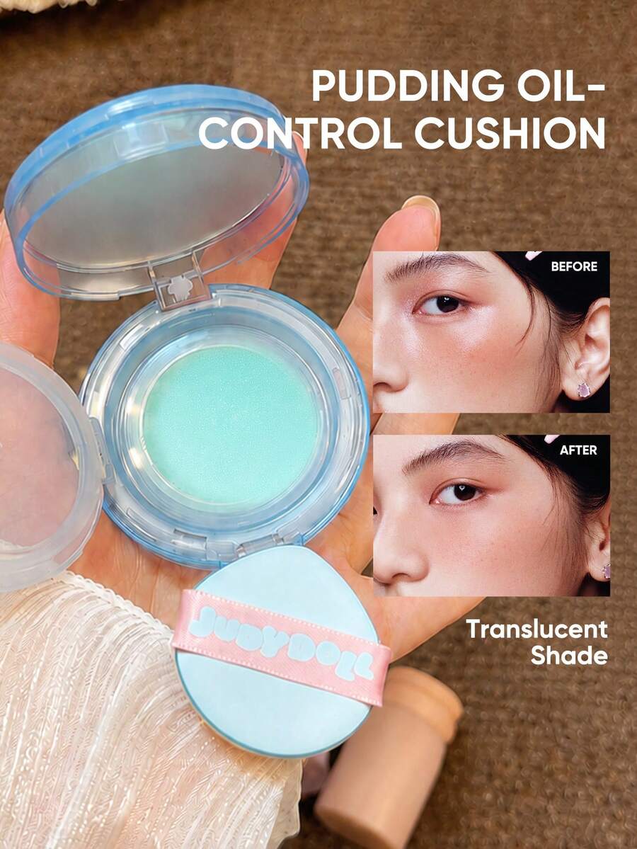 JUDYDOLL Oil-Control Cushion Serum Soft Focus Long-Lasting Foundation Concealer Untuk Kulit Berminyak dan Kombinasi, Daya Tutup Tinggi, Warna Kulit Alami - Naungan Tembus Cahaya - View 1