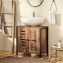 Over-The-Toilet Storage Cabinet, Adjustable Shelves, Melamine, 60 X 30 X 60 Cm, For Bathroom And Toilet, Rustic Brown - Multicolor - View 3