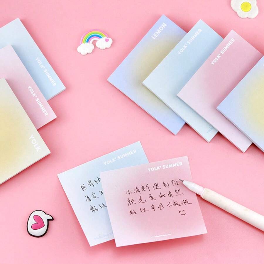 1/3/5/8/10/20/30pcs Multi-Color 8*8cm Self-Adhesive Sticky Notes, 50 Sheets/Book, Suitable For Home, Classroom, To-Do List And Office Organization Management - 8 X 8 cm - View 1