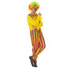 Adult Male Clown 2 In 1 Top Halloween Carnival Night Cosplay Costume Circus Bar Party Makeup Ball Character Performance Costume - Multicolor - View 7