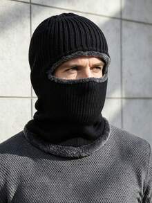 1pc Ski Mask For Men Winter Knitted Windproof Neck Full Face Mask Balaclava Hats Hole Ski Mask Fleece For Men Women Winter Favors Face Scarf Winter - Multicolor - View 2