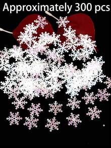 300張人造聖誕雪花彩色紙貼紙,適用於居家、婚禮與聖誕裝飾,聖誕節與萬聖節 - 多色 - 查看 11