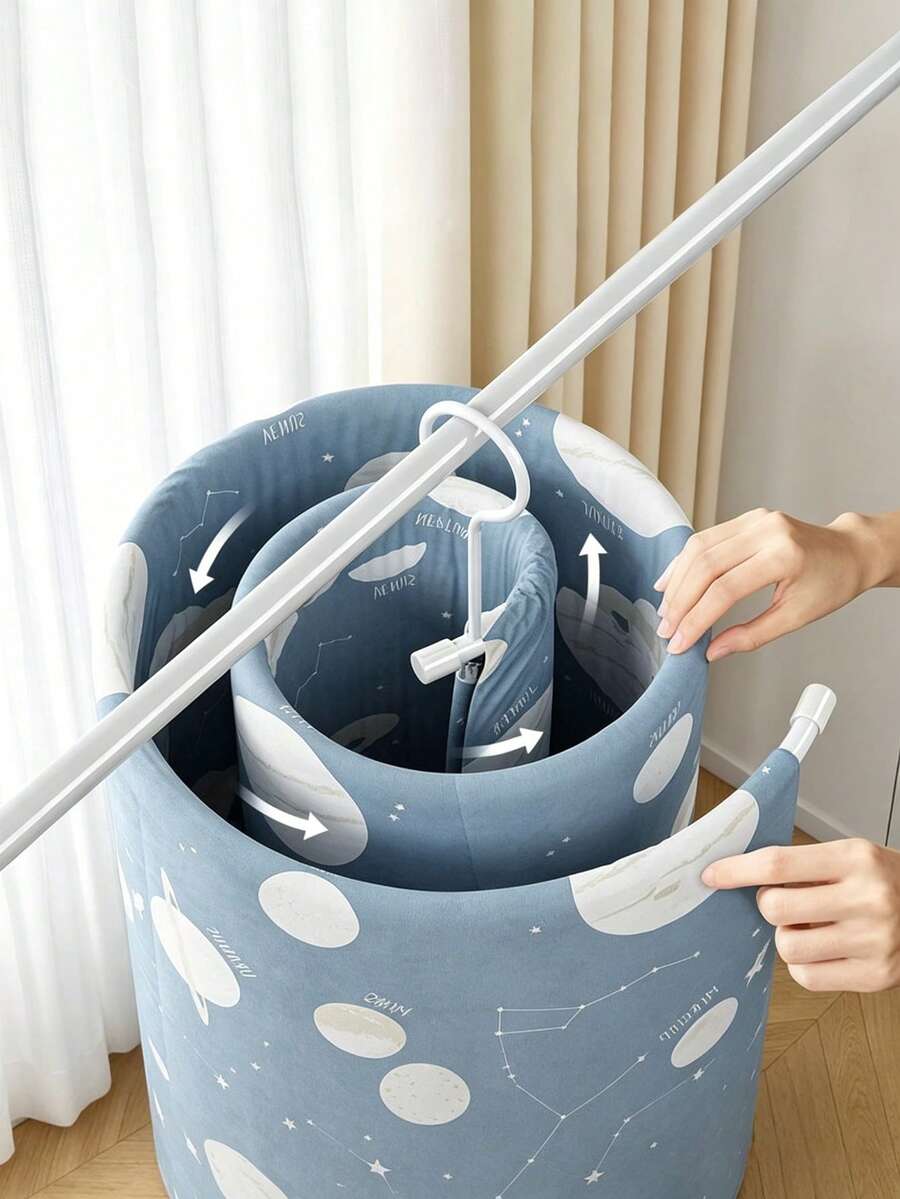 Rotatable Spiral Drying Rack, Space-Saving Bed Sheet And Quilt Drying Rack, Spiral Bed Cover And Blanket Drying Rack, Suitable For Balcony And Indoor Home Laundry Drying - Multicolor - View 1