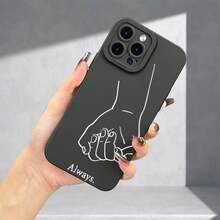 Phone Case: Couple Locks Pattern UV Printing Angel Eyes Soft Phone Case Phone Shell Matte Phone Cover 360 Degree Full Protection For IPhone 11 12 13 14 Pro Max 15 XR X/ XS 7 8 Plus SE  For Smartphone - Black - View 6