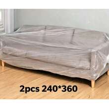 1/2/5/6/10pcs Extra Large Transparent Furniture Covers, Tight Elastic Band Closure, All-Weather Use, Suitable For Sofas, Tables, Benches, Rain/Snow/UV Protection, Suitable For Patios, Balconies, Easy Installation, Suitable For Large Items, All-Season Use - Multicolor - View 23