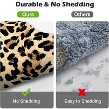 1pc Bathroom Rug, Black Spotted Leopard Print Pattern Mat, Shower Door Decor Carpet, Animal Pattern Rug, Easy-To-Care Home Decor Carpet, Enhances Home Experience. Soft Texture, Comfortable Foot Feel, Can Be Placed In Bathroom, Next To Sink, Entryway And Other Areas - Multicolor - View 5