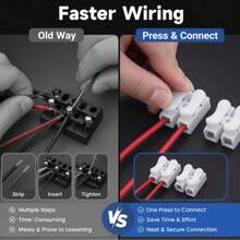100pcs Multi-Specification Optional, Quick Terminal Connector, Push-In Connector, 2-Pin Flame Retardant LED Light Connector, CH-2 Quick Wiring Terminal 2-Position Press-Type Wire Clamp Terminal Light Fixture Self-Locking Terminal Wiring Connector Wiring Tool - Multi-color - View 6