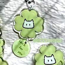 1pc/Original Pixel Art Acrylic Keychain Cute Cartoon Girl Heart Bag Charm Student Gift Pendant Multiple Styles Available - Multicolor - View 5