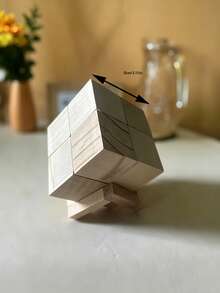 Personalized Custom Creative Magic Cube Photo Frame - DIY Creative Handmade Wooden Souvenir, Unique Foldable Collage Movie Theme Square, Made Of Innovative Materials, Suitable For Parents Celebration Gift, Couples, Friends, Family Creative Gift, Landscape Decoration, Desktop Display, Durable - Multicolor - View 9
