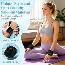 2 Sets Adjustable Wearable Wrist & Ankle Weights, Unisex Wrist & Ankle Weight Set Suitable For Fitness, Yoga, Walking, Jogging, Dancing, Pilates, Aerobic Training And Home Workout - Multicolor - View 4