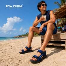 EVA MODAR Men Sandals - Navy Blue - View 2