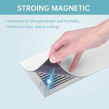 4PCS, 2D Flat Magnetic Vent Covers, White Pattern, 5.5*12IN, Suitable For Floor, Wall, Ceiling Vents, RV, Air Conditioner Outlets - White - View 7