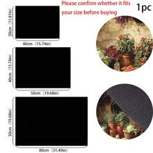 1pc 2D Printed Flat Stove Protector Mat, Rubber Non-Slip Heat-Resistant Stove Cover Pad, Suitable For Induction Cooktop, Glass Stove, Multi-Functional Scratch-Resistant Mat, Best Choice For Oven, Washing Machine, Dryer, Kitchen Decor. - Multicolor - View 5
