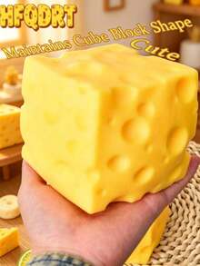 New Cute Squeezable Cheese - Extra Large Soft Cheese Block | A Novel Cheese Squeeze Toy, Can Be Used As A Stress Relief Sensory Toy For Adults, Also A Perfect Small Gift For Parties And Other Occasions. A Holiday Essential! - Multicolor - View 13
