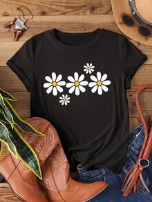 Women T-Shirts - 黑色 2 - 查看 2