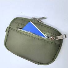 1pc Minimalist Double Zipper Coin Purse Mini Portable Card Holder Key Organizer Small Bag Earphone Storage Pouch For Men And Women - Multicolor - View 8