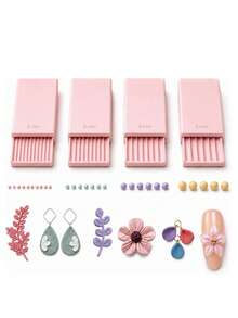 3D Print Clay Gel Ball Maker Tool, 3D Ball Maker For Nails, Polymer Clay Roller 2mm 3mm 4mm 5mm Sphere Shaper Roller Tool For Perfect Round Beads, Earrings & Jewelry Making(White/Pink/Grey) - A - View 1