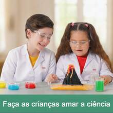 Kit Experimentos Científicos Brastoy STEM 50 Combinações de Química Laboratório Brinquedo Educativo Infantil - Multicolorido - Visão 7