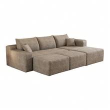 Sofa Camel 5 Seat Made Of Fabric For Living Room And Lounge - 駱駝色 5 座 - 查看 11