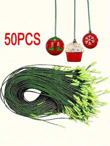 50pcs - Versatile Christmas Decoration Hanging Ropes, Durable And Reusable, Suitable For Decorating Trees, Windows, And Walls, Perfect For Holiday Gifts And Crafts - Multicolor - View 9