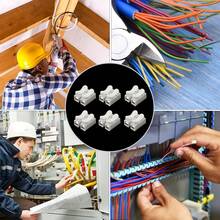 100 buah Konektor Terminal Cepat Multi-Spesifikasi Opsional, Konektor Tekan Masuk, Konektor Lampu LED Tahan Api 2-Pin, Terminal Kabel Cepat CH-2, Terminal Penjepit Kawat Tekan Masuk 2 Posisi, Konektor Kabel Terminal Pengunci Otomatis - A - View 4