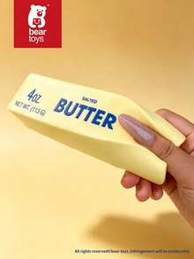 1pc Butter Stick Squeeze Toy, Soft And Squishy, Natural Scent, Food-Shaped Foam Toy, Perfect For Parties, Graduation, Back To School, Holiday Gifts, Butter Candy, Slime, Wedding Decor, Holiday Accessories, Garden Furniture, Garden DIY, Bedroom Decor, Kitchen Decor, Dorm Essentials, Travel Essentials, Bachelor Party Supplies, Office Desk Accessories, Home Decor, Party Favors, Gift Fillers, Suitable For Ages 3+ - Multicolor - View 3