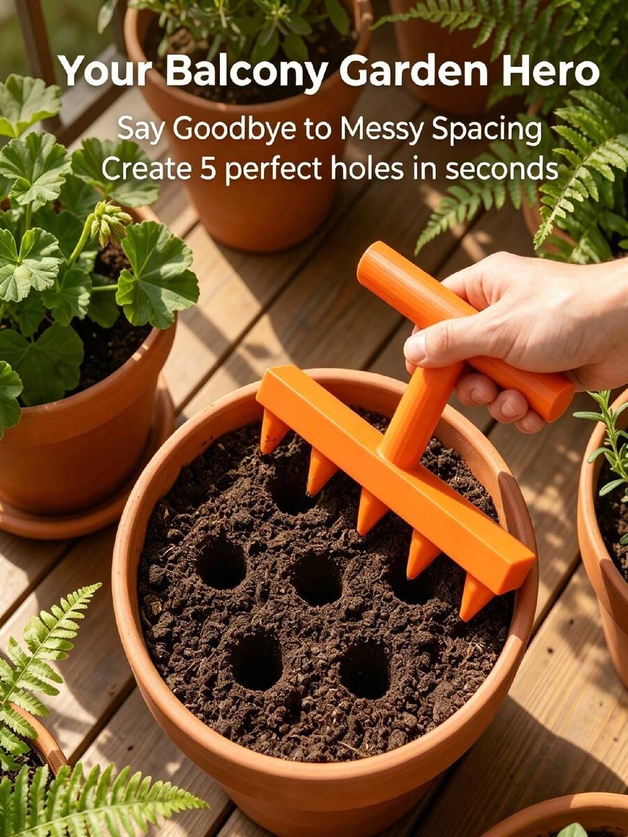 Garden Seeding Hole Puncher, Home Vegetable And Flower Seedbed Hole Puncher, Balcony Vegetable... Garden Seeding Tool, Precision Hole Punching Direct Sowing Garden Vegetable Planting Specialized Tool, Professional Auxiliary Agricultural Planting Tool