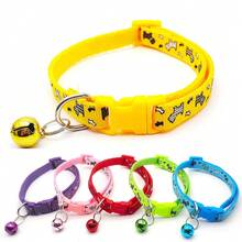 Personalized Soft Cat Adjustable Collar With Bell, Cat Collar, Custom Pet Name Tag, Adjustable Basic Collar, Suitable For Medium And Small Dogs, Cats, Kittens And Puppies, With Buckle - Multicolor - View 11