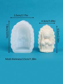 1pc Q-Version Praying Girl Scented Candle Silicone Mold, DIY Handmade Soy Wax Fragrance Decor, Plaster, Drip Glue, Resin Craft, High Temperature Resistant Mold - Praying Girl Mold - View 13
