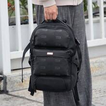 Mesuca Large Capacity Daily Use Backpack Marvel Full Body Logo Print Pattern Black Tone Tear-Resistant Fabric Multiple Independent Compartments Safety Strap Lightweight Suitable For Outdoor Fitness Weekend City Tour 1pc - View 2