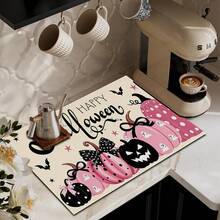 1pc Halloween Pumpkin Pattern, 2D Printed Flat Stove Mat, Rubber Non-Slip Heat-Resistant Stove Cover Pad, Suitable For Induction Cooktop, Glass Stove, Multi-Function Scratch-Resistant Mat, Best Choice For Oven, Washing Machine, Dryer, Kitchen Decor - Multicolor - View 4