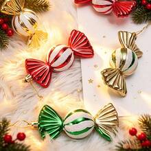 Christmas Candy Ball Decorations, Plastic Hanging Tree Ornaments, Featherless Holiday Decor, Suitable For Windows And Counters, No Assembly Required - Perfect For Home, Office And Commercial Spaces! - Multiple Styles - View 5