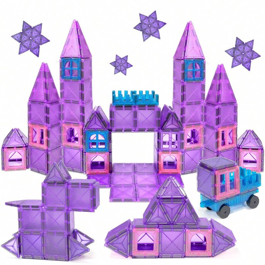 Magnetic Building Blocks 40/60/100pcs Magnetic Construction Blocks Set STEM Stacking Blocks Montessori Learning Toy Gift Suitable For Children 3 Years And Above Boys Girls Kindergarten Preschool Toy Mixed Colors - Multicolor - View 1
