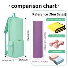 Yoga Mat Backpack For Women, Large Capacity Yoga Bag Fits 26" Mat With Adjustable Padded Straps, Multi-Pocket Fitness Backpack For Towel, Water Bottle, Yoga Blocks, Gym Workout, Travel And Studio - Multicolor - View 5