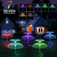 Solar Powered Color Changing Fiber Optic Firework Lights, Waterproof Outdoor Stake Lamp, Multi RGB Color Decor For Garden Yard Lawn Pathway Holiday Landscape Lighting - Jellyfish - View 5