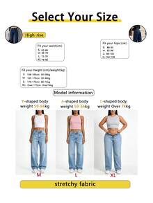 Women's Elegant High-Waist Washed Straight-Leg Jeans - Dark Wash - View 11