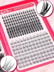 Limete Eyelash 494PCS Eyelash Cluster Set, Large Capacity D-Curl Lash Book, 30D+40D+60D Mixed Density Design, 8-16MM Wispy Lash Clusters For Natural Fluffy 3D Layered Eye Makeup, Suitable For Cosplay, Wedding, Photography, Party, Festival, Travel And Daily Beauty Use - D - View 8