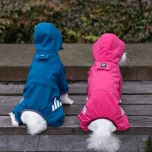 1 buah Jas Hujan Tahan Air Seluruh Tubuh untuk Anjing Ukuran Kecil hingga Sedang, Setelan Pelindung Hujan Empat Kaki, Cocok untuk Teddy, Pomeranian, Bichon, dan Ras Anjing Lainnya - MultiWarna - View 4