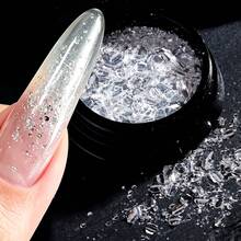 2/1pcs Laser Bubble Effect Nail Glitter, Iridescent Bubble Effect Nail Decoration, Transparent Flake Nail Art Decor (Suitable For Nail Salon And DIY Use) - Multicolor - View 9