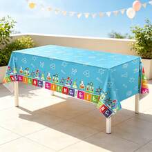 1pc/3pcs Fun Science Experiment Theme Disposable Plastic Tablecloth, Suitable For Science Theme Birthday Party, School Event, Children's Party, Study Tour Activity Party Decoration 137*274cm - Multicolor - View 4